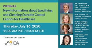 The Center for Health Design’s ICONs and Innovators: New Information about Specifying and Cleaning Durable Coated Fabrics for Healthcare